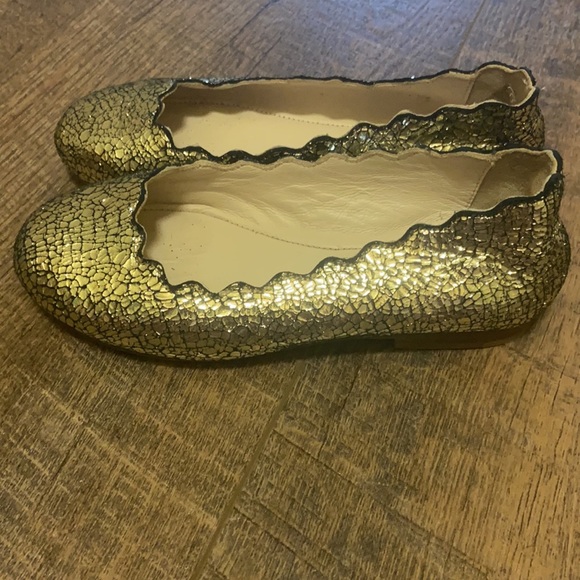 Chloe girls ballet gold party shoes - Picture 3 of 4